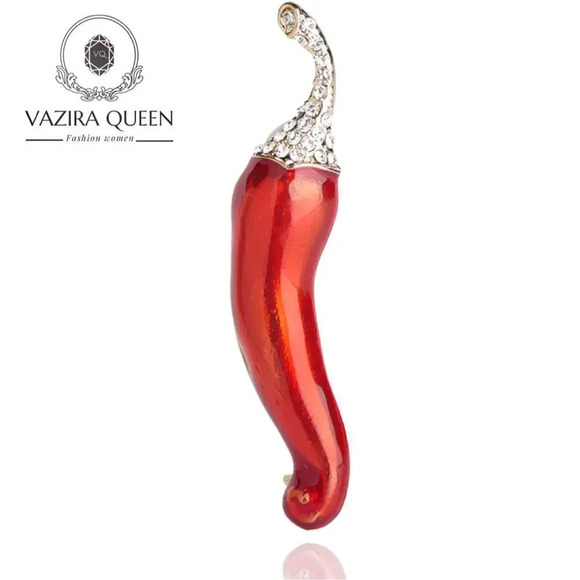 VQ Chili Pepper Brooch - Picture 1 of 7